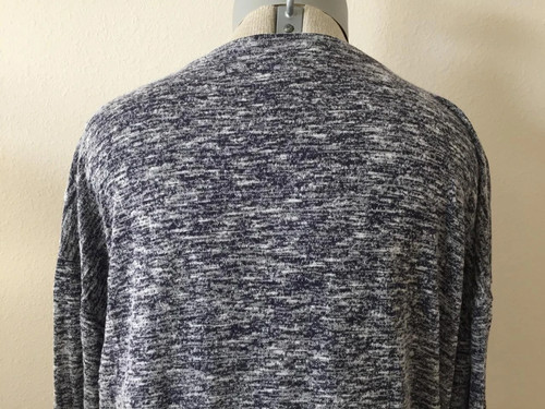 Design History sweater size XL pullover long sleeve blue gray gathered side - Picture 4 of 5