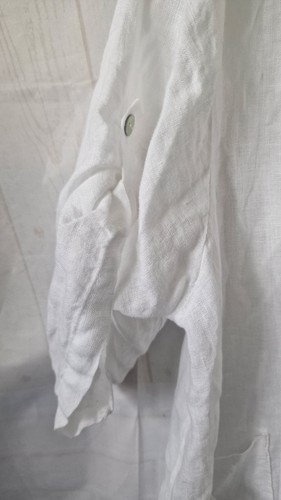 JAMES LAKELAND white Linen Shirt Jacket Made In Italy Lagenlook One Plus Size - Picture 4 of 9