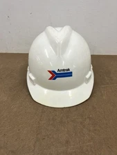 Vintage AMTRAK SAFETY HELMET Hard Hat Train Foreman advertising MSA plastic