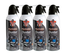 Dust-Off Compressed Gas Duster, 10oz., 4 Pack