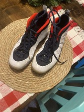 Nike Little Posite One Obsidian University Red Metallic Gold 644791 403 Size 5Y