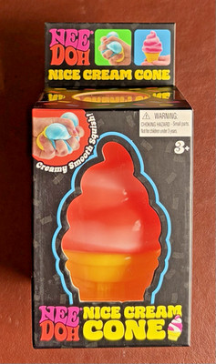   Needoh Orange NICE CREAM CONE - NEW Squishy Toy NEE DOH Stress Ball