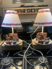 Bear Toy Resin Nursery Lamp Set