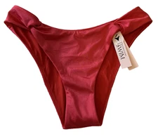 Victorias Secret Swim Small Red Brazilian Cut Bikini Bottom only NWT