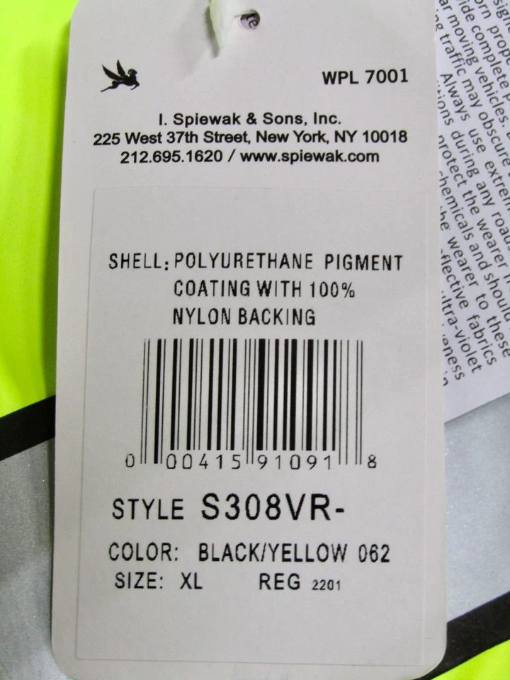 Spiewak S308VR Vizguard Short Reversible Rain Jacket - Size XL - New w/ Tag - Image 3 of 4