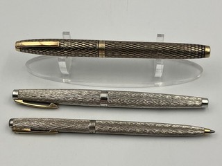 Sheaffer Pen Lot inc Imperial Sovereign and Lady Seaspray Fountains w/ 14k Nibs