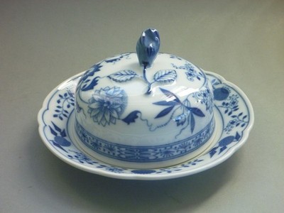 Hutschenreuther Butterdose blau Zwiebelmuster