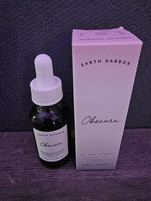 Earth Harbor NIB Obscula Detox Treatment Night Repair Black Seaweed 1floz