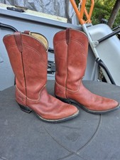 Vintage Golden Retriever 1124 Thick Leather Cowboy Boots USA Made Men’s 10 D