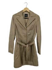 MNG Ledermantel Damen Mantel Gr. DE 38 braun Casual-Look