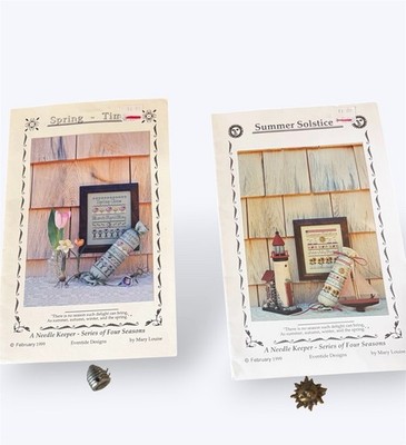 Eventide Designs Needle Keeper Cross Stitch Patterns Spring Summer Charms Lot 2
