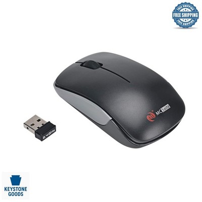 MCSaite 2.4G Wireless Optical Mouse - Slim, Ambidextrous, PC & Mac Compatible