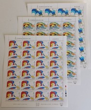 CYPRUS 1980 OLYMPIC GAMES MOSCOW ISSUE SET MNH STAMPS IN COMPLETE SHEETS OF 24