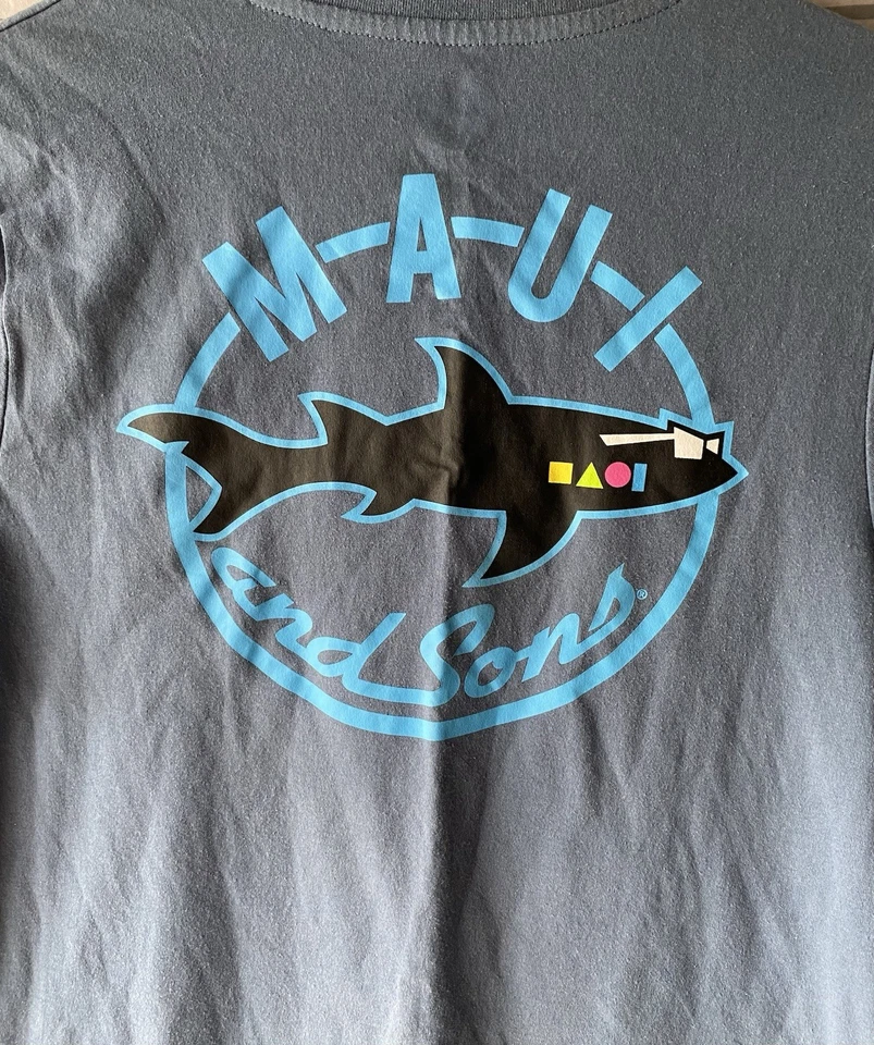Maui And sons Men’s Short Sleeve T-shirt Size Medium Blue - Image 4 of 4