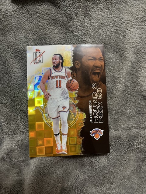 2025-26 Topps Signature Class- Chrome Jalen Brunson #58 Yellow Pandora Refractor
