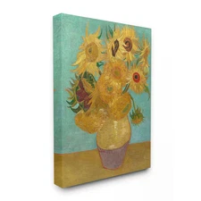 24 In. X 30 In. "Van Gogh Sunflowers Post Impressionist Painting" by Vincent Van
