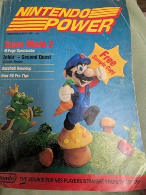 Nintendo Power Premiere Issue 1988 Super Mario 2 Zelda Map Insert All pages