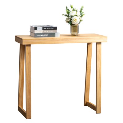 Wood Console Table Sofa Table Narrow Entryway Table for Hallway Living Room