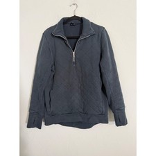 Lululemon Quilted 1/2 Zip Sweatshirt Jacket Women Size 8 Thumbholes