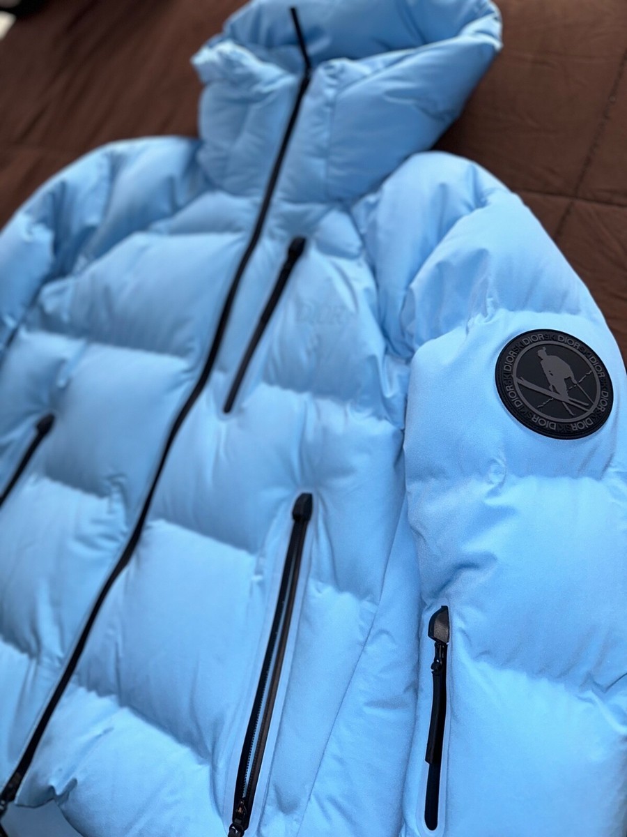 Dior x Descente x Peter Doig Light Blue Puffer Coat Size 48 (Lil
