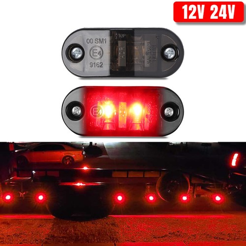 Red Amber White LED Clearance Light Side Marker Lorry Lamp Trailer Truck Caravan - Picture 4 of 29