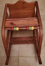 Vintage Wooden TeeterTot Rocker Baby Chair Delphos Ohio