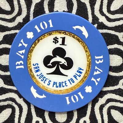 Bay 101 $1 San Jose, California Gaming Poker Casino Chip B35