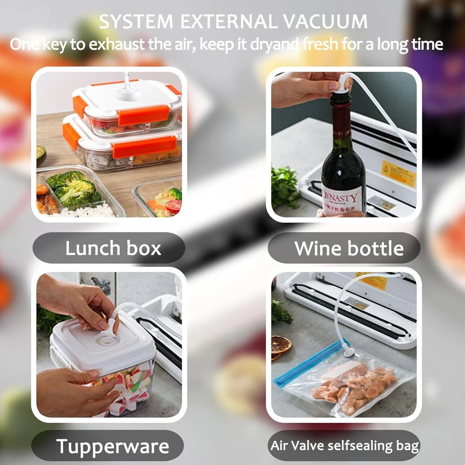 Máquina selladora al vacío comercial sellar un sistema de ahorro de alimentos para comidas con bolsa gratis EE. UU. Foto 4 de 4