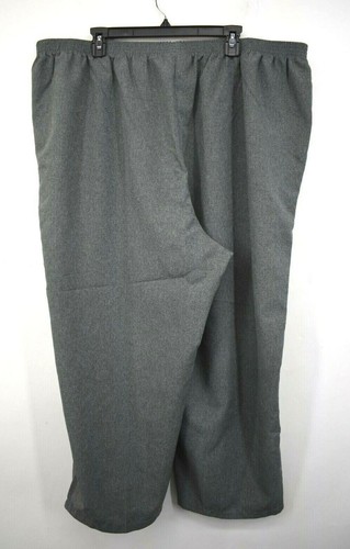 VTG Bend Over Women Gray Elastic Waist Straight Leg Casual Chino Slack Pants 30W - Picture 2 of 10