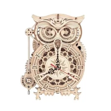 ROKR Owl Clock Mechanical Gears 3D Wooden Puzzle
