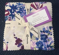 Clothworks Charm Pack - Marcella - Precut Cotton Squares - Quilting Fabric