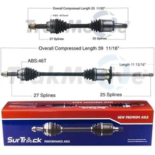 SurTrack Pair Set of 2 Front CV Axle Shafts For Infiniti G35 X 3.5 AWD 2004-2006