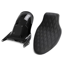 For Harley Davidson Softail 2006 - 2017 200mm Tire Short Rear Fender Black Seat