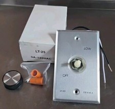 LT-25 3A 120V Wall Mount Speed Control for Fan NIB!