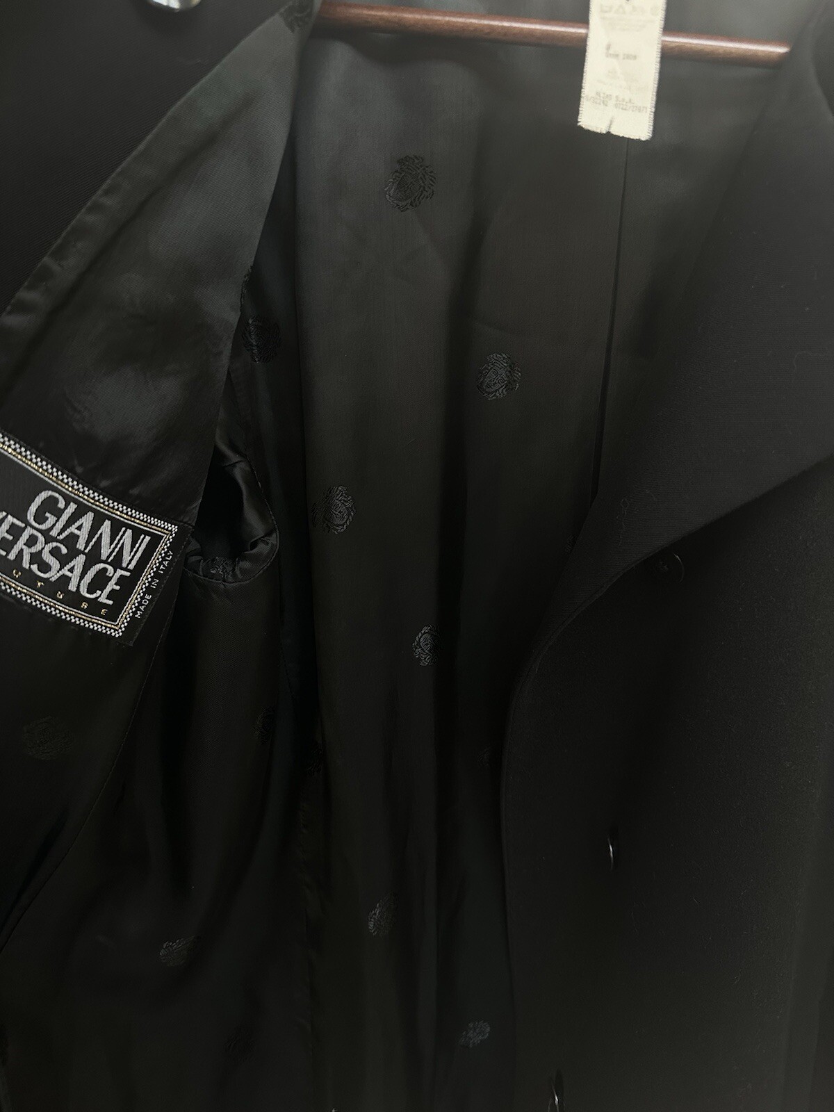 Gianni Versace Couture SZ 42  Black Wool Cashmere Blend Jacket Flawless Medusa thumbnail 3