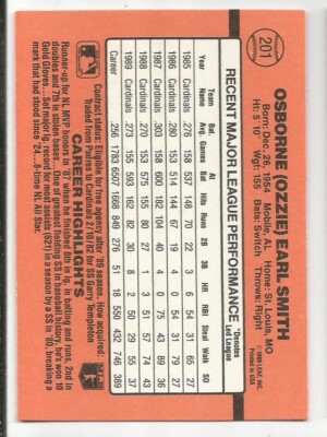 OZZIE SMITH 1990 DONRUSS CARD NM-MT+ CONDITION | eBay