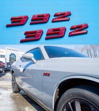2x red black 392 Emblems 392 Side Fender Badge 3D for 392 Emblem 