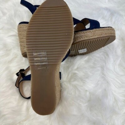 Ted Baker London Taymii Wedge Espadrille Sandal in Navy Blue  display picture 1