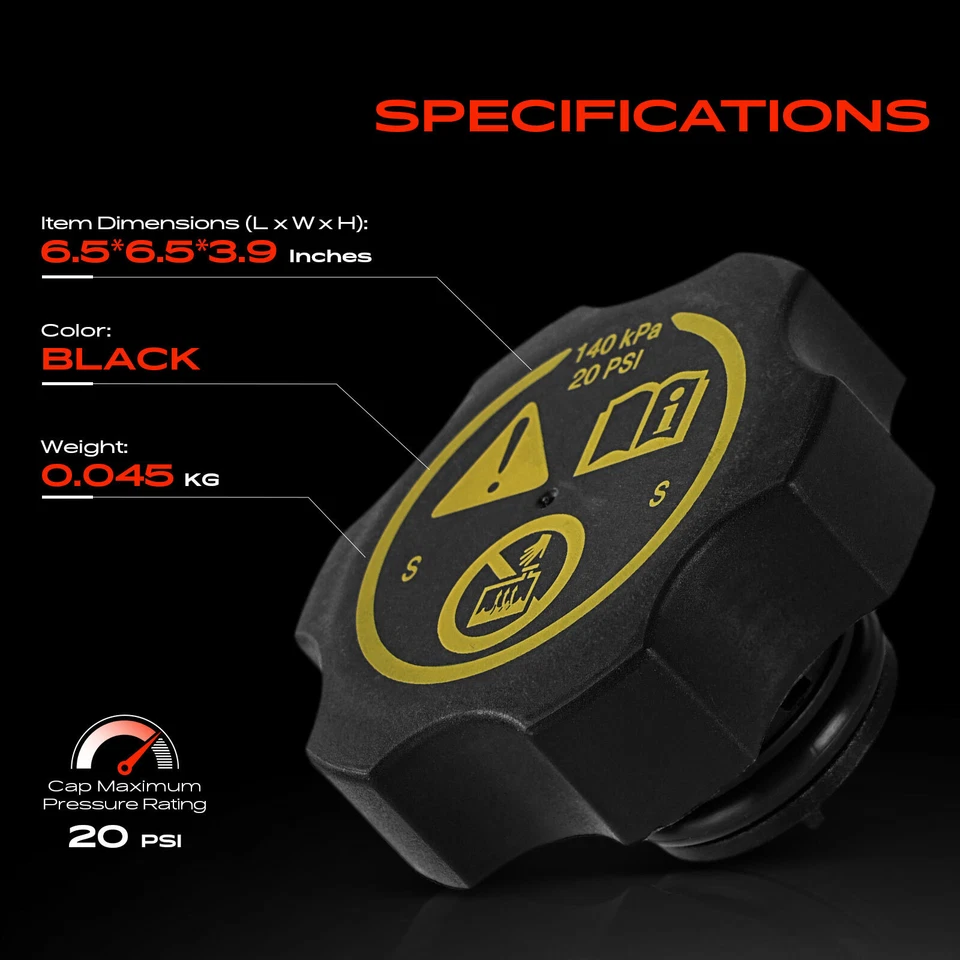 Engine Coolant Reservoir Cap for GMC Sierra 1500 2500 HD Terrain Acadia Yukon - Image 3 of 4