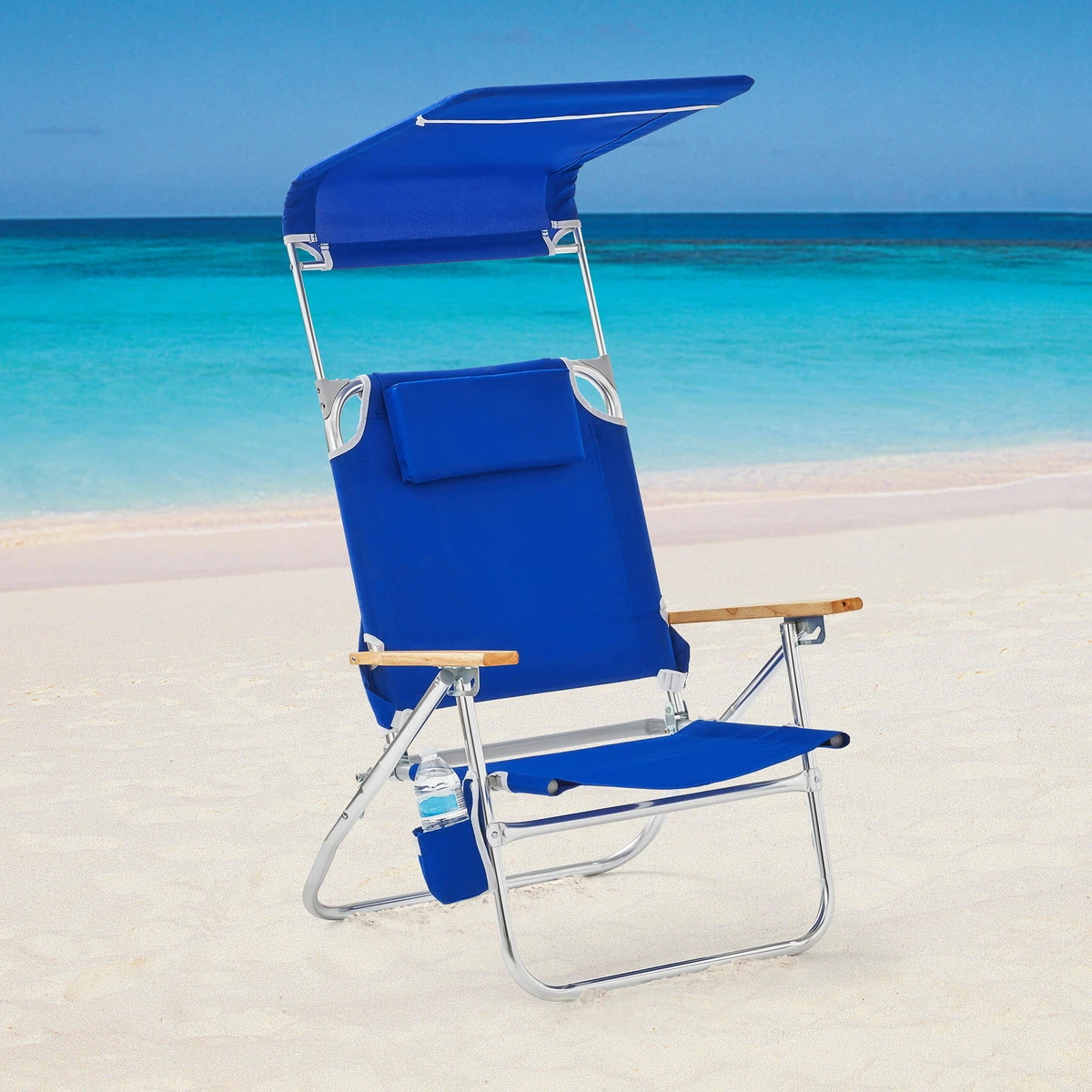 Lightweight beach chair with canopy sales