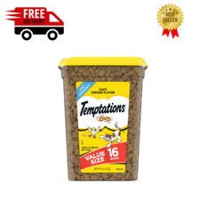 TEMPTATIONS Classic Crunchy and Soft Cat Treats Tasty Chicken Flavor, 16 oz. Tub