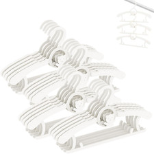 Grucce Appendiabiti per Bambini, Stampelle per L’Armadio Neonato, Bianco, 20pz