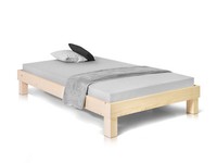 Singlebett Massivholzbett Futonbett Ohne Kopfteil Pumba 120X200 Cm Fichte Natur