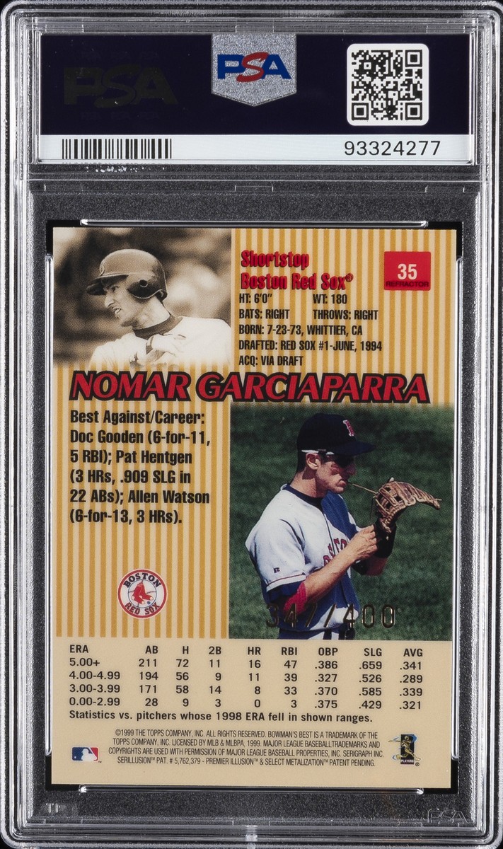 1999 BOWMAN'S BEST REFRACTOR #35 NOMAR GARCIAPARRA 347/400