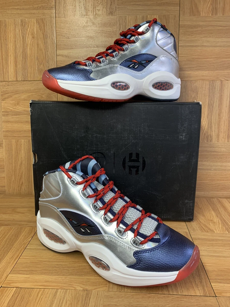 RARE🔥 Reebok Question Mid x James Harden Allen Iverson FZ1366 OG Meets OG  9.5