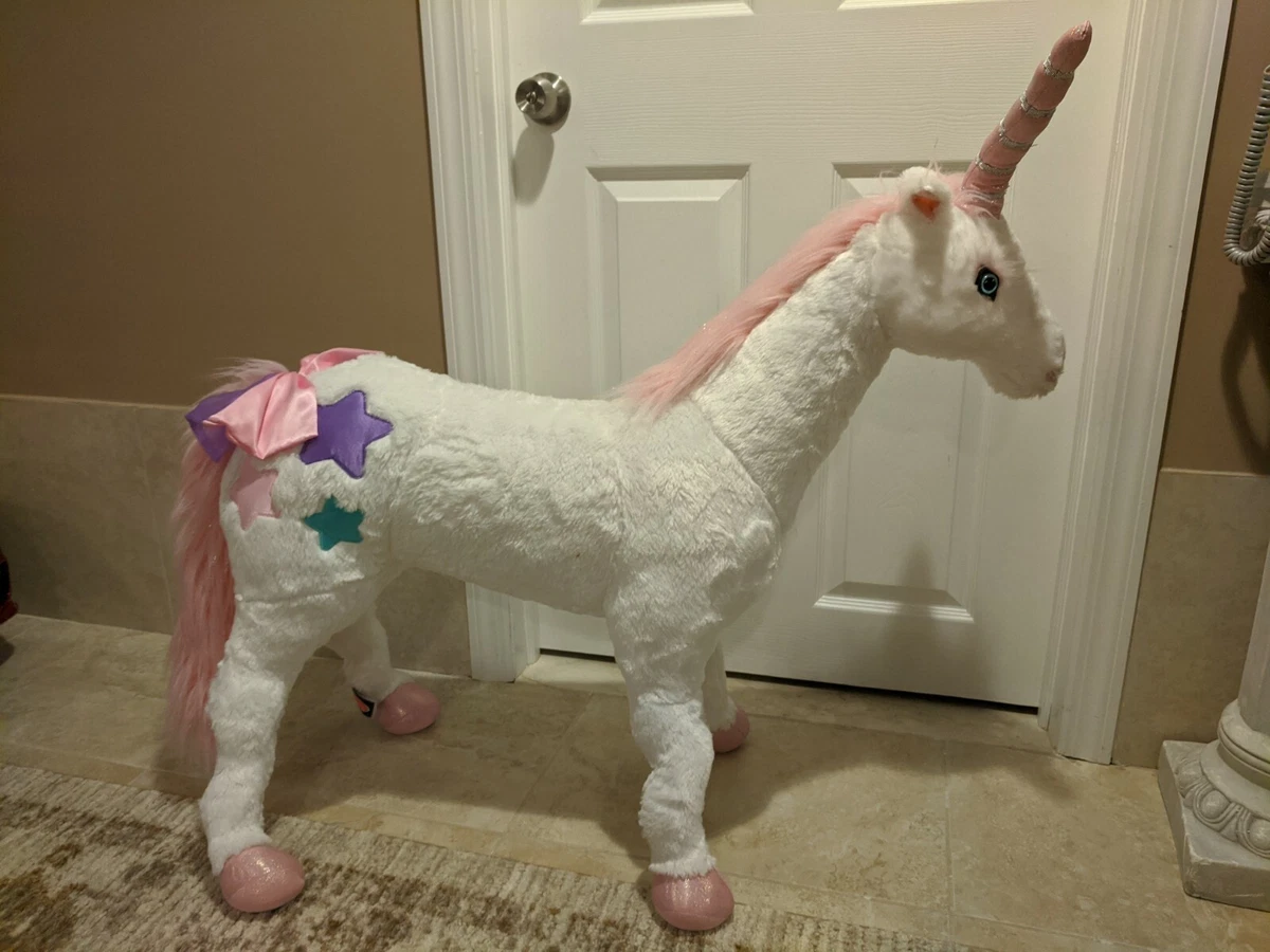 VGUC Melissa Doug Giant Jumbo Unicorn Stuffed Animal 36 Inches