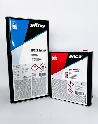 Silco 9120 UHS Klarlack & 9122 Härter - Wetlook, Tiefglanz - 5L+ 2,5L