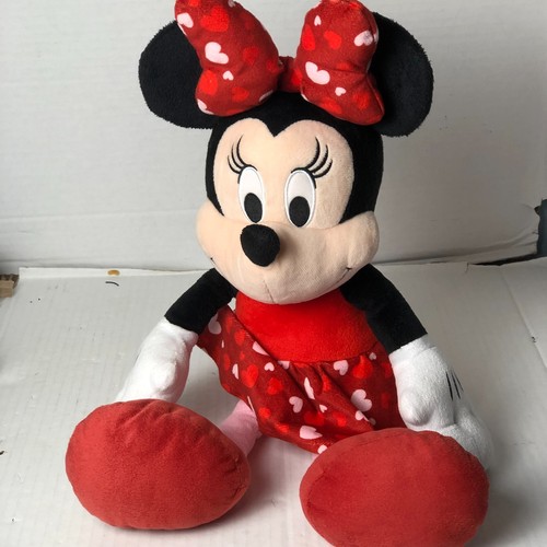 Disney Valentine’s Minnie Mouse groß 21 Zoll Plüsch von Just Play Hearts auf Kleid Schleife - Bild 1 von 3