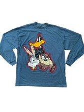 Vintage 1994 Looney Tunes Bugs Bunny/Taz/Daffy Sun Long Sleeve Shirt Size XL 90s