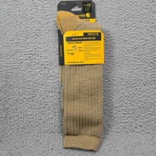 Carhartt Boot Socks 1 pair Mens Large 9-11.5 Beige Heavyweight Knit Outdoors NWT